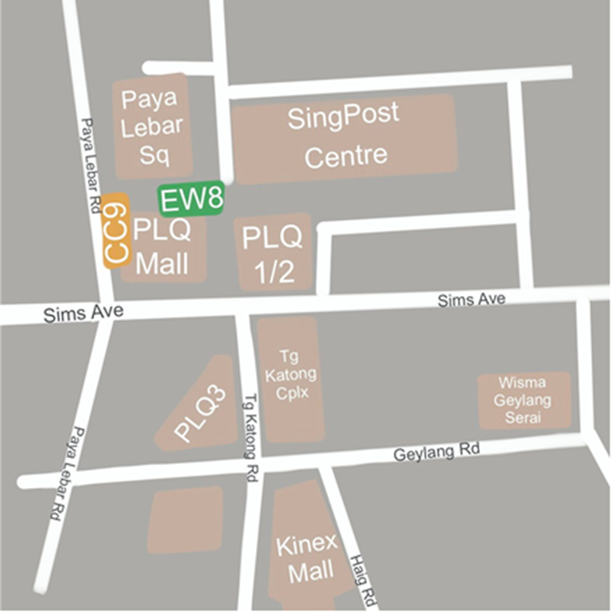 Location map of TKC and the neighbouring buildings